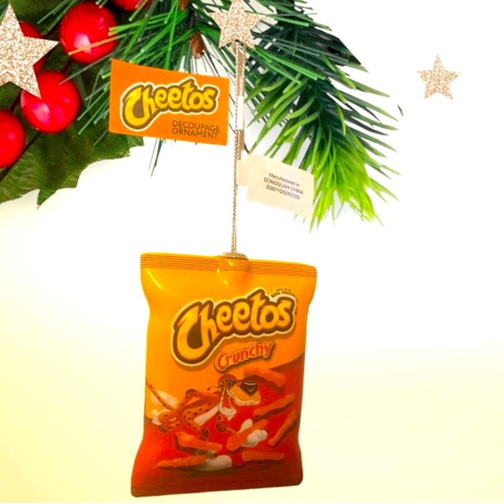 Crunchy Cheetos Ornament, 4”L approx,”Not edible * Seasonal  Ornament NWT